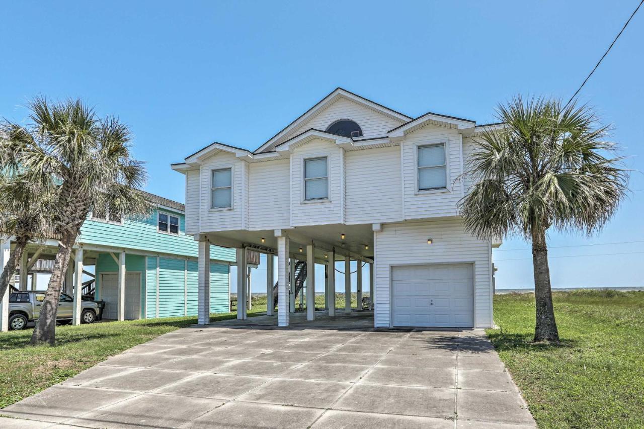 Oceanfront Galveston Home - Walk To Beach! Exteriér fotografie